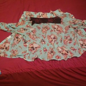 Penelope floral button down shirt